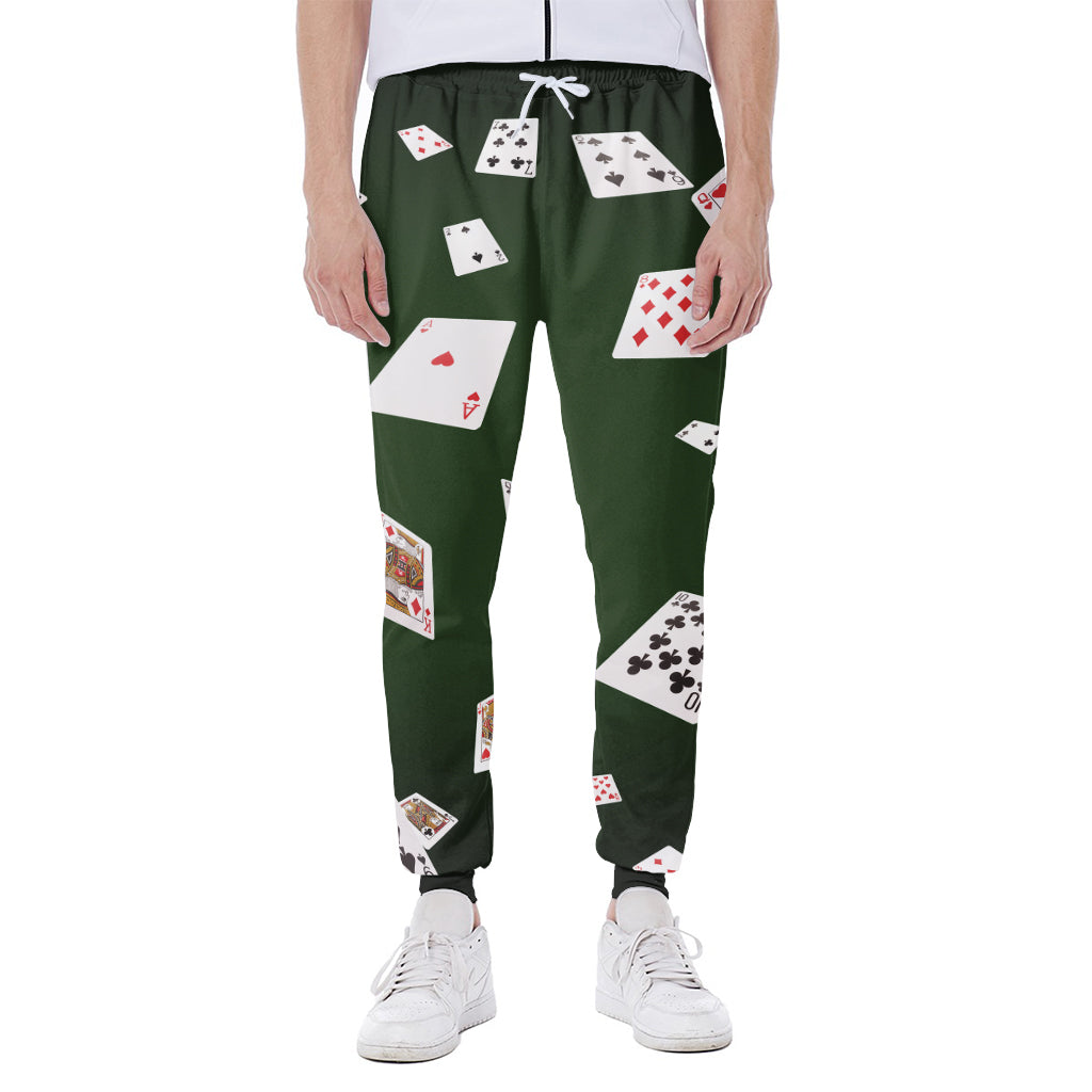 Flying Poker Cards Print Scuba Joggers