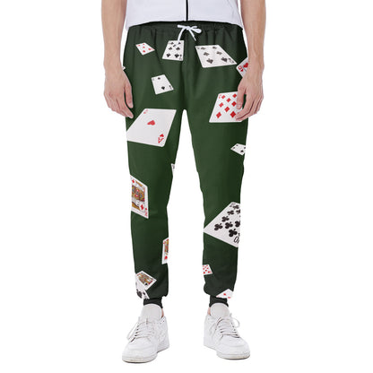 Flying Poker Cards Print Scuba Joggers