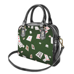 Flying Poker Cards Print Shoulder Handbag