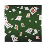 Flying Poker Cards Print Silk Bandana