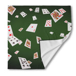 Flying Poker Cards Print Silk Bandana