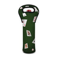 Flying Poker Cards Print Single Neoprene Wine Tote