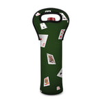 Flying Poker Cards Print Single Neoprene Wine Tote