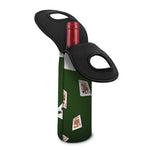 Flying Poker Cards Print Single Neoprene Wine Tote