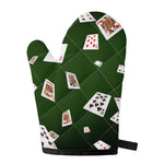 Flying Poker Cards Print Single Oven Mitt