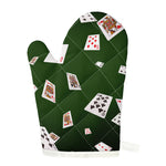 Flying Poker Cards Print Single Oven Mitt