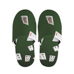 Flying Poker Cards Print Slippers