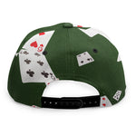 Flying Poker Cards Print Snapback Cap