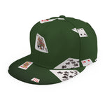 Flying Poker Cards Print Snapback Cap