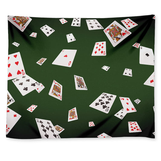 Flying Poker Cards Print Tapestry