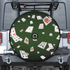 Flying Poker Cards Print Tire Cover With Camera Hole