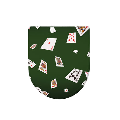 Flying Poker Cards Print Toilet Lid Cover