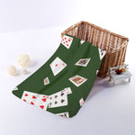 Flying Poker Cards Print Towel