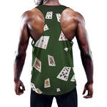 Flying Poker Cards Print Training Tank Top
