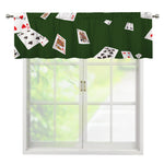 Flying Poker Cards Print Window Valance
