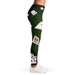 Flying Poker Cards Print Women's Leggings