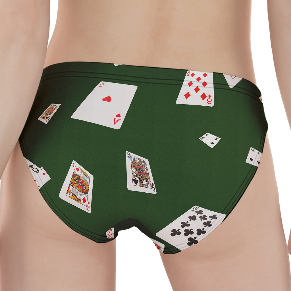 Flying Poker Cards Print Women's Panties