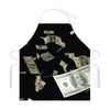 Flying US Dollar Print Adjustable Apron