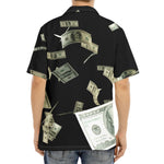 Flying US Dollar Print Aloha Shirt