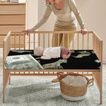 Flying US Dollar Print Baby Crib Sheet