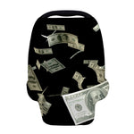 Flying US Dollar Print Baby Seat Cover