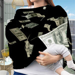 Flying US Dollar Print Baby Seat Cover