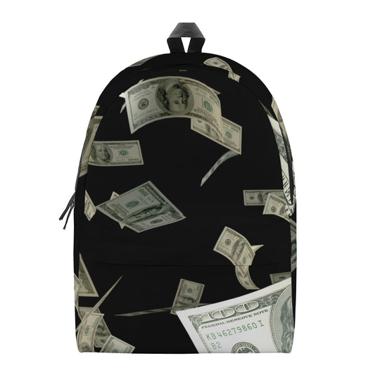 Flying US Dollar Print Backpack