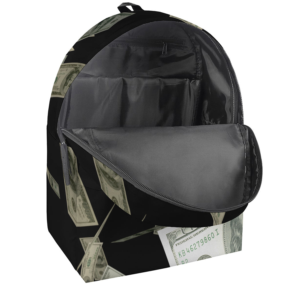 Flying US Dollar Print Backpack