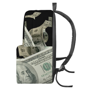 Flying US Dollar Print Backpack