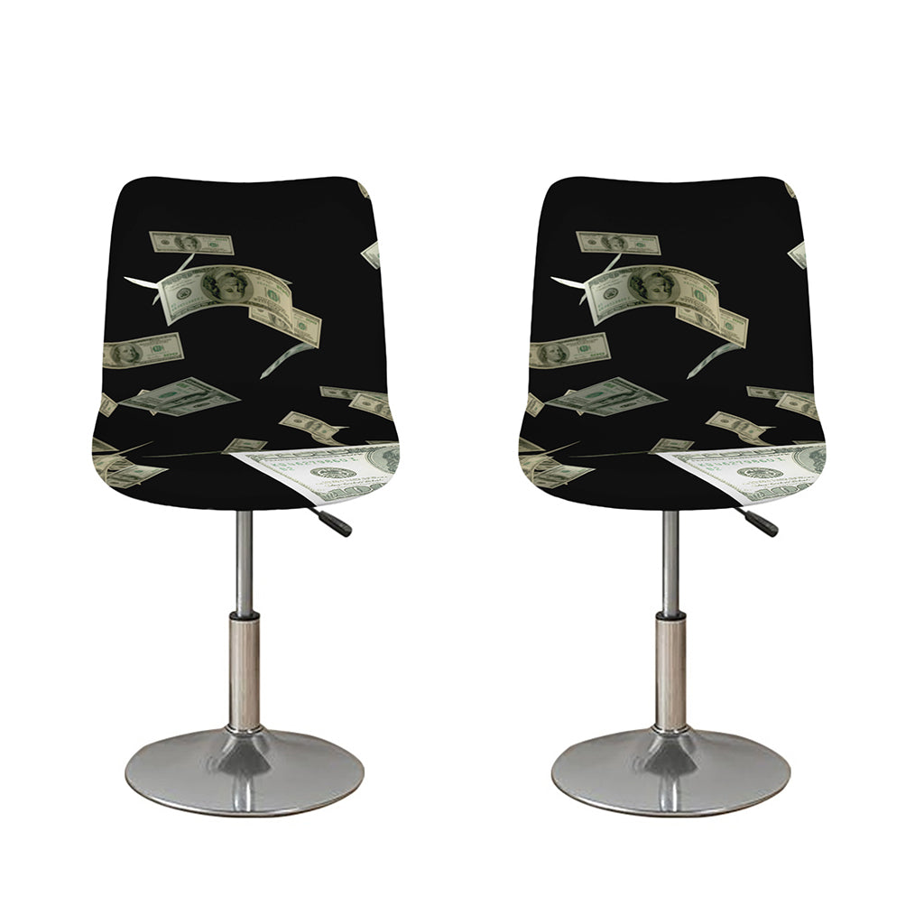 Flying US Dollar Print Bar Stool Covers