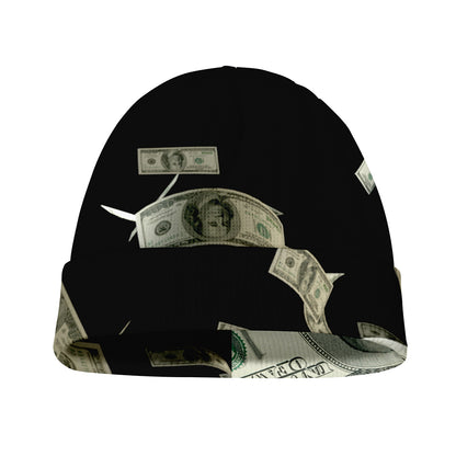 Flying US Dollar Print Beanie