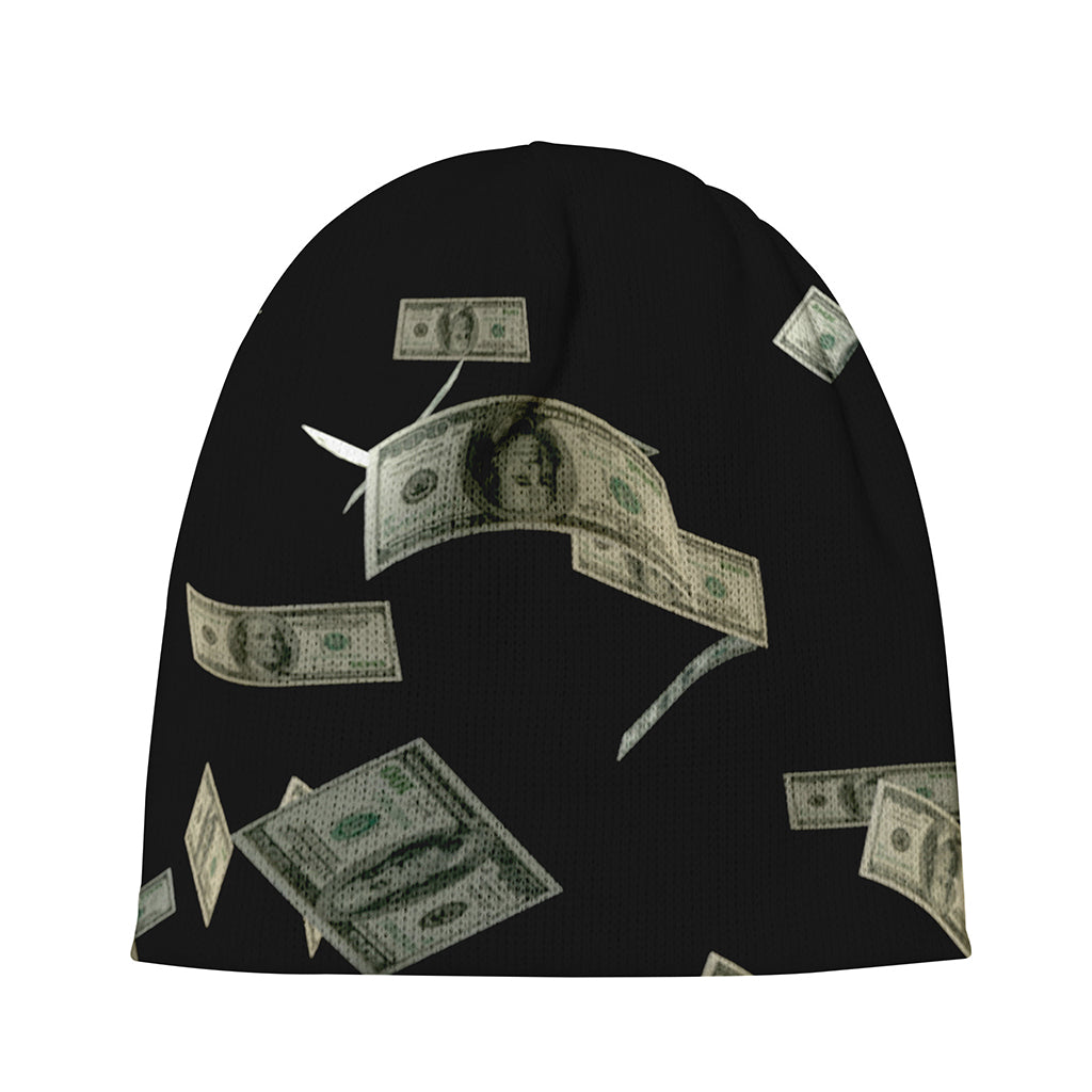 Flying US Dollar Print Beanie