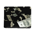 Flying US Dollar Print Bifold Wallet