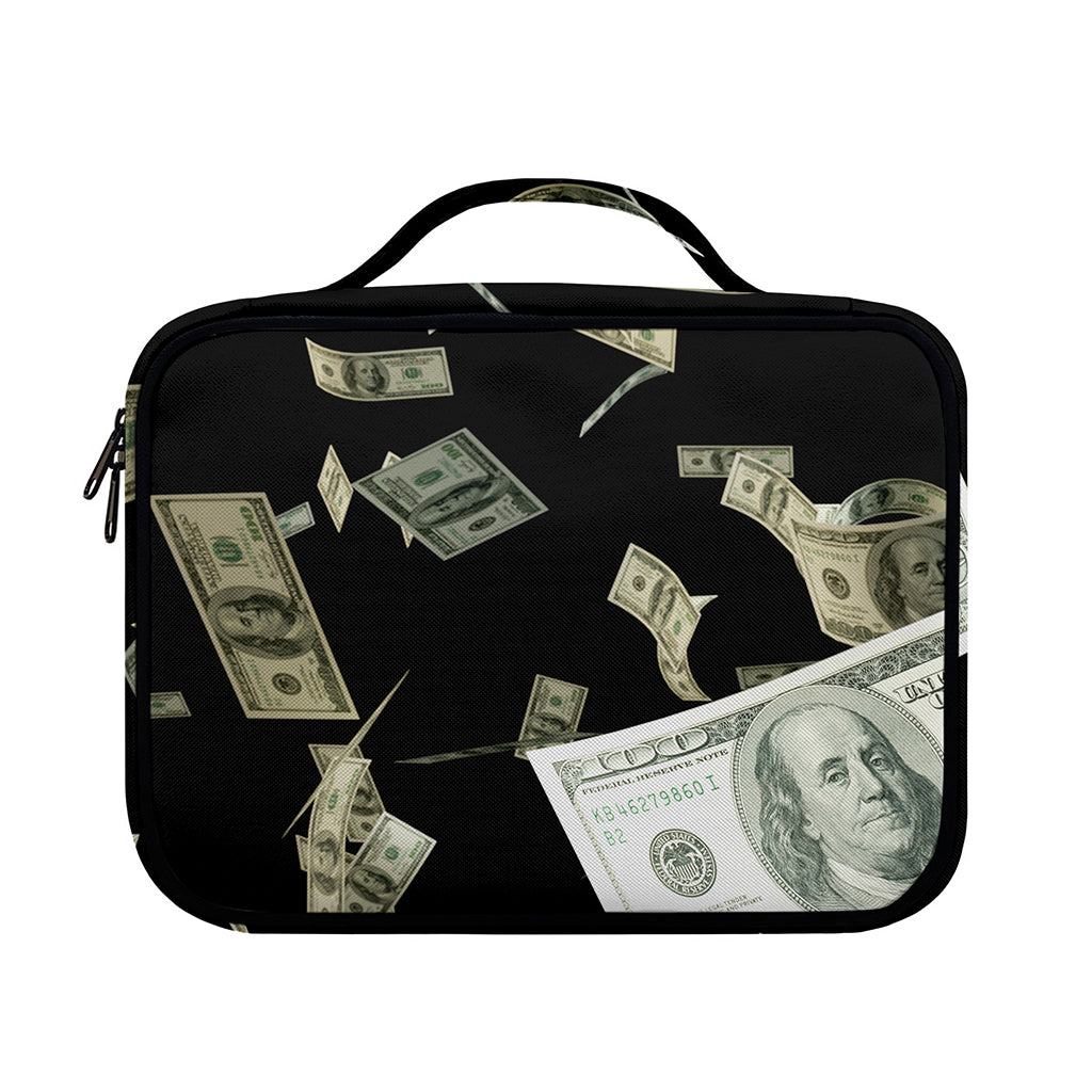 Flying US Dollar Print Briefcase Bible Bag