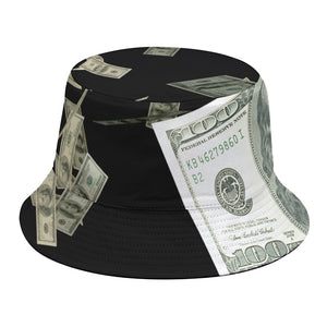 Flying US Dollar Print Bucket Hat