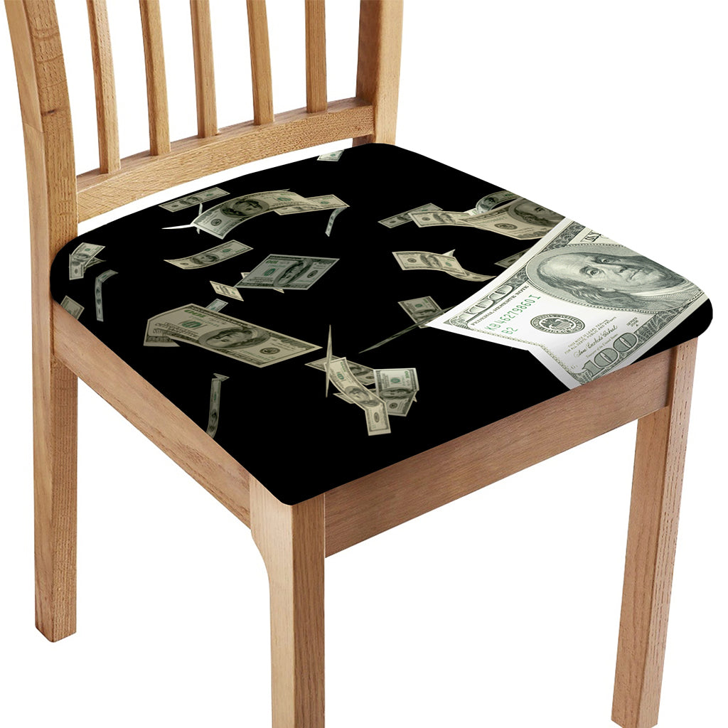 Flying US Dollar Print Chair Cushion Cover