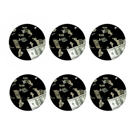 Flying US Dollar Print Coaster Set