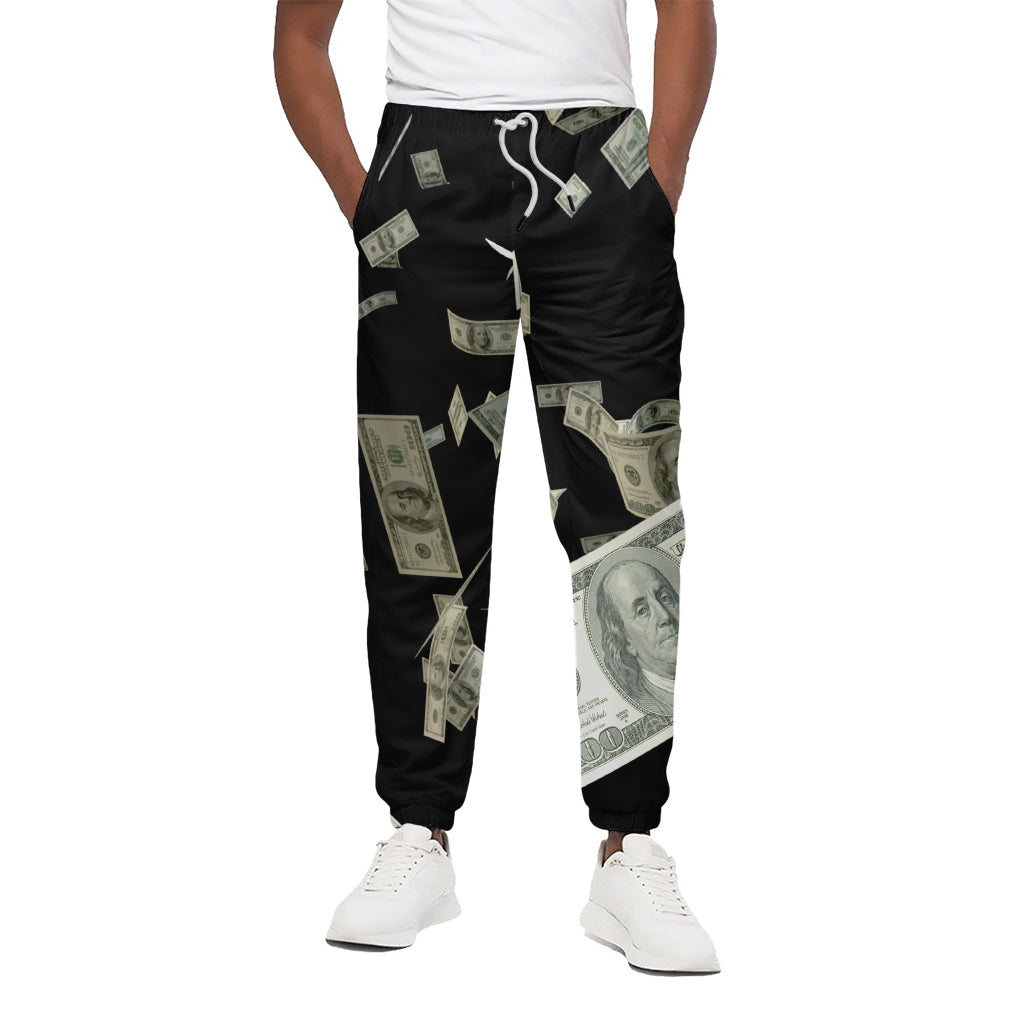 Flying US Dollar Print Cotton Pants