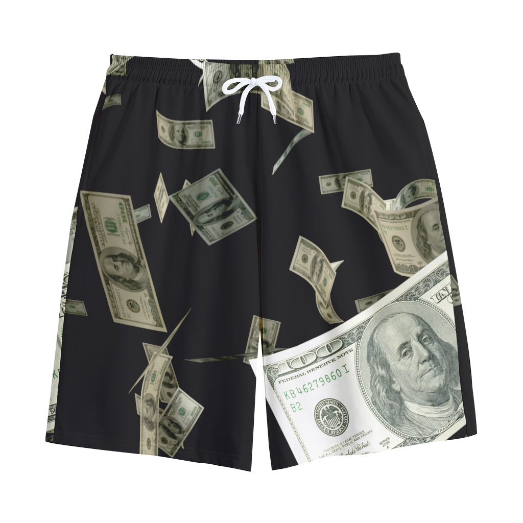 Flying US Dollar Print Cotton Shorts
