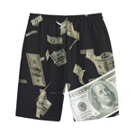 Flying US Dollar Print Cotton Shorts