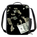 Flying US Dollar Print Crossbody Lunch Bag