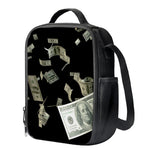 Flying US Dollar Print Crossbody Lunch Bag