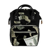 Flying US Dollar Print Diaper Bag