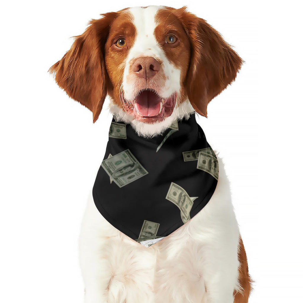 Flying US Dollar Print Dog Bandana