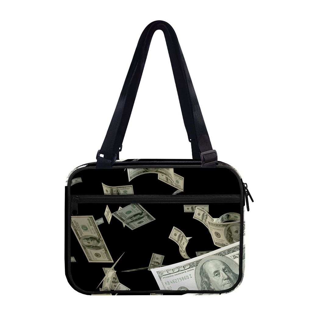 Flying US Dollar Print Double Strap Bible Bag