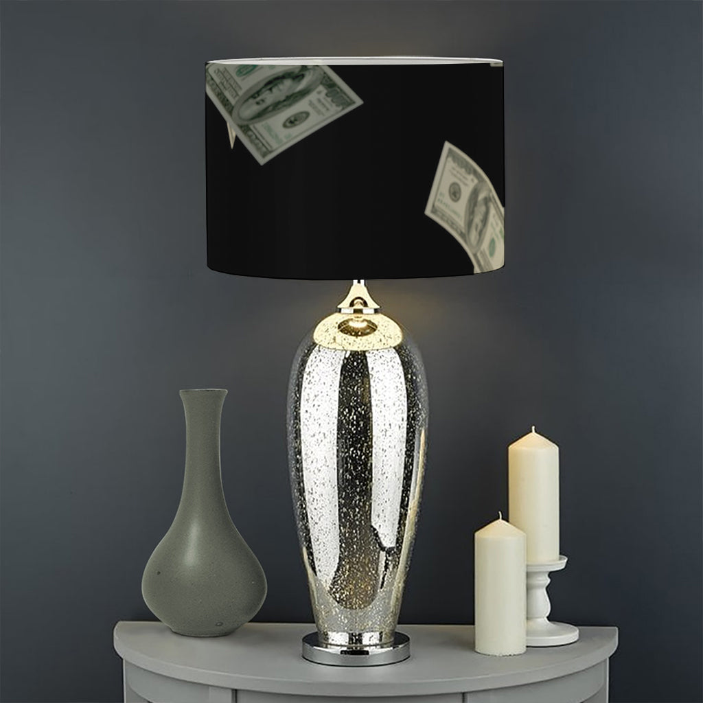 Flying US Dollar Print Drum Lamp Shade