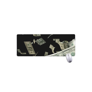 Flying US Dollar Print Extended Mouse Pad