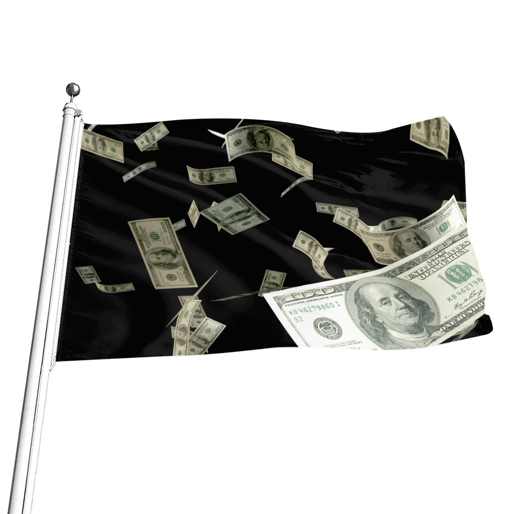 Flying US Dollar Print Flag