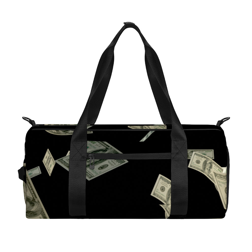 Flying US Dollar Print Gym Bag