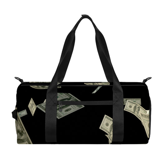 Flying US Dollar Print Gym Bag